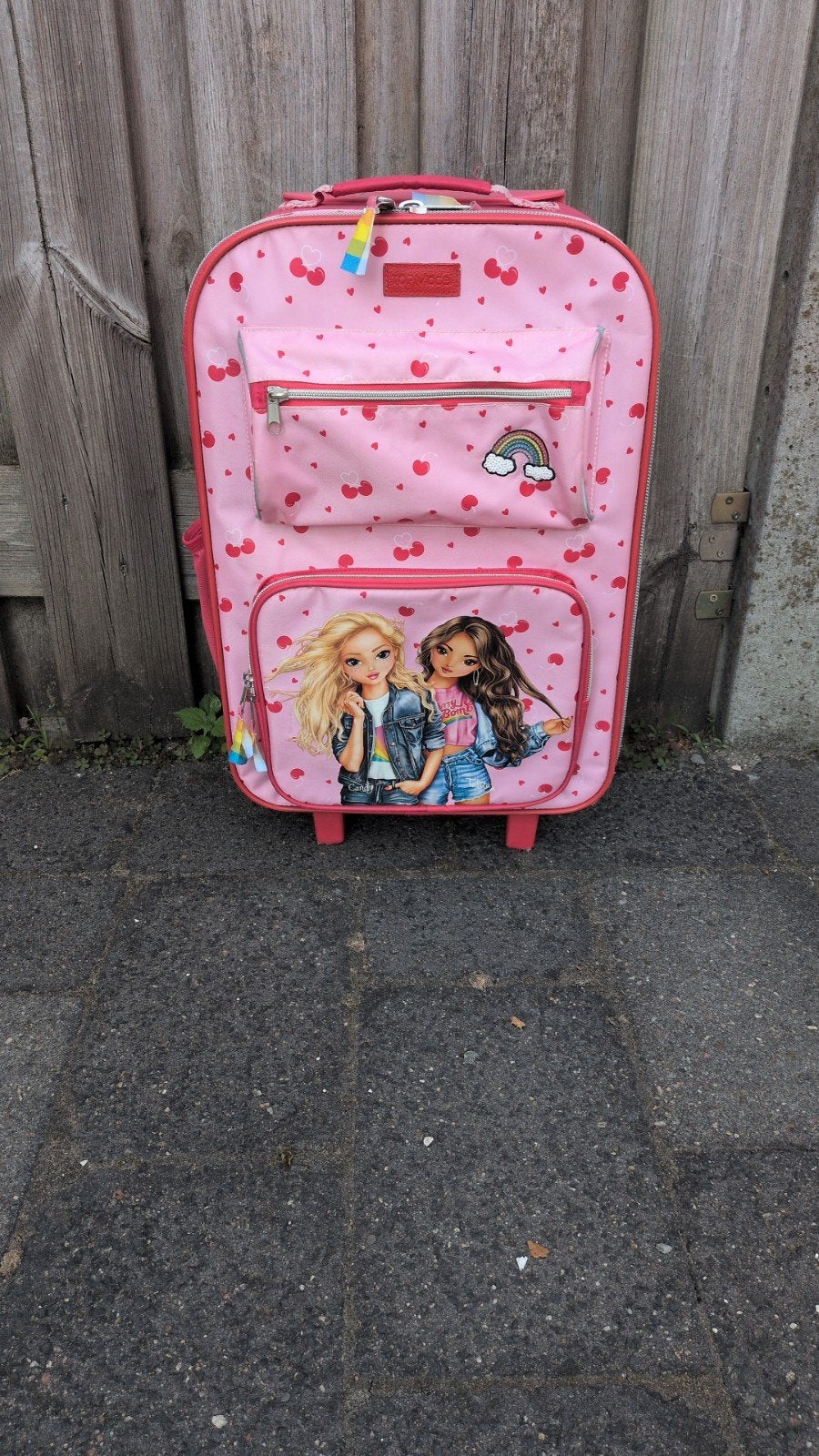 Roze TopModel kinderkoffer, Wieltjes, Gebruikt, Minder dan 40 cm, Minder dan 35 cm