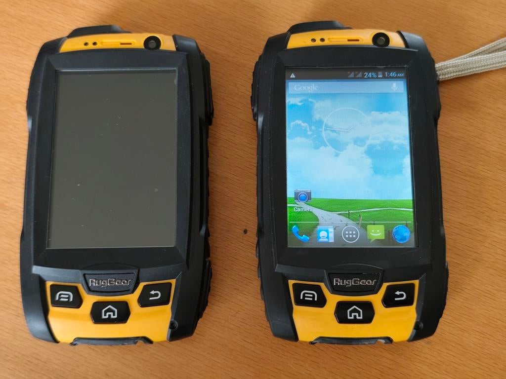 2x Ruggear RG500: 1 werkend, 1 voor onderdelen/reparatie, Ophalen of Verzenden, Gebruikt, Zonder abonnement, Zonder simlock