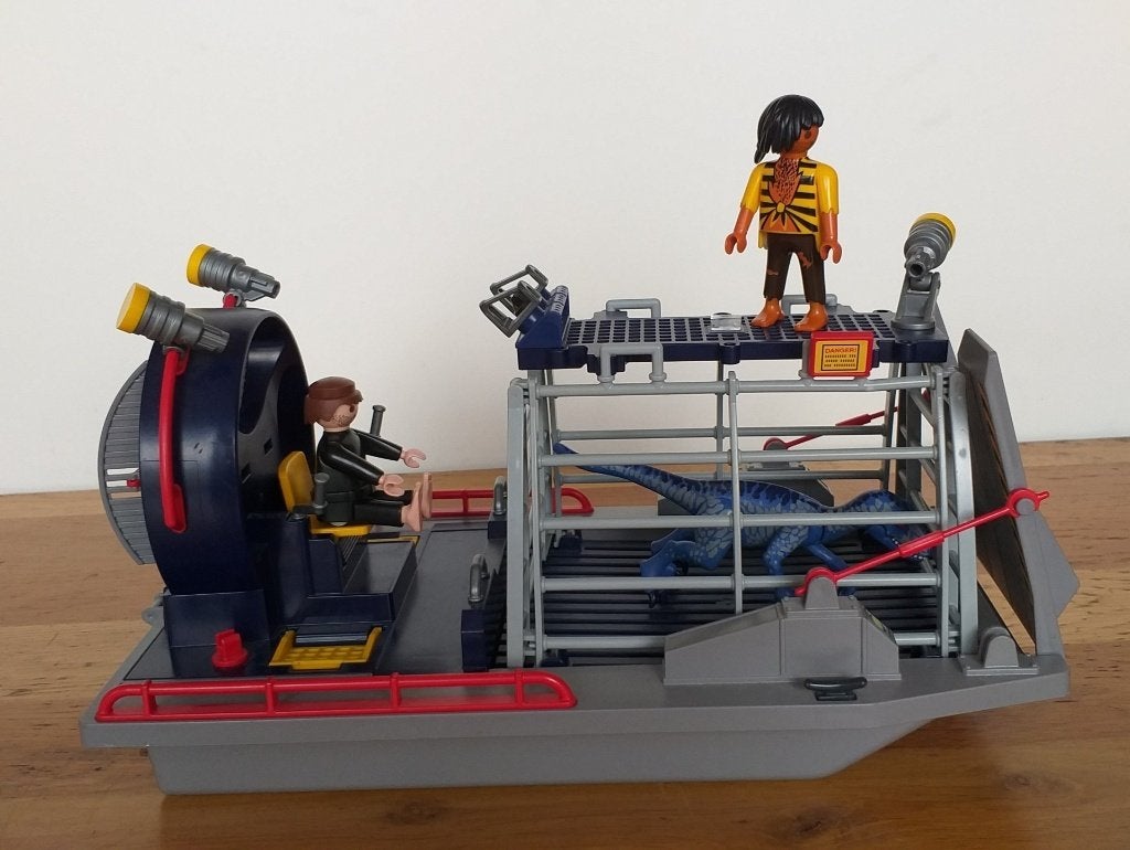 Playmobil dino luchtkussenboot met Dinokooi, Ophalen, Zo goed als nieuw
