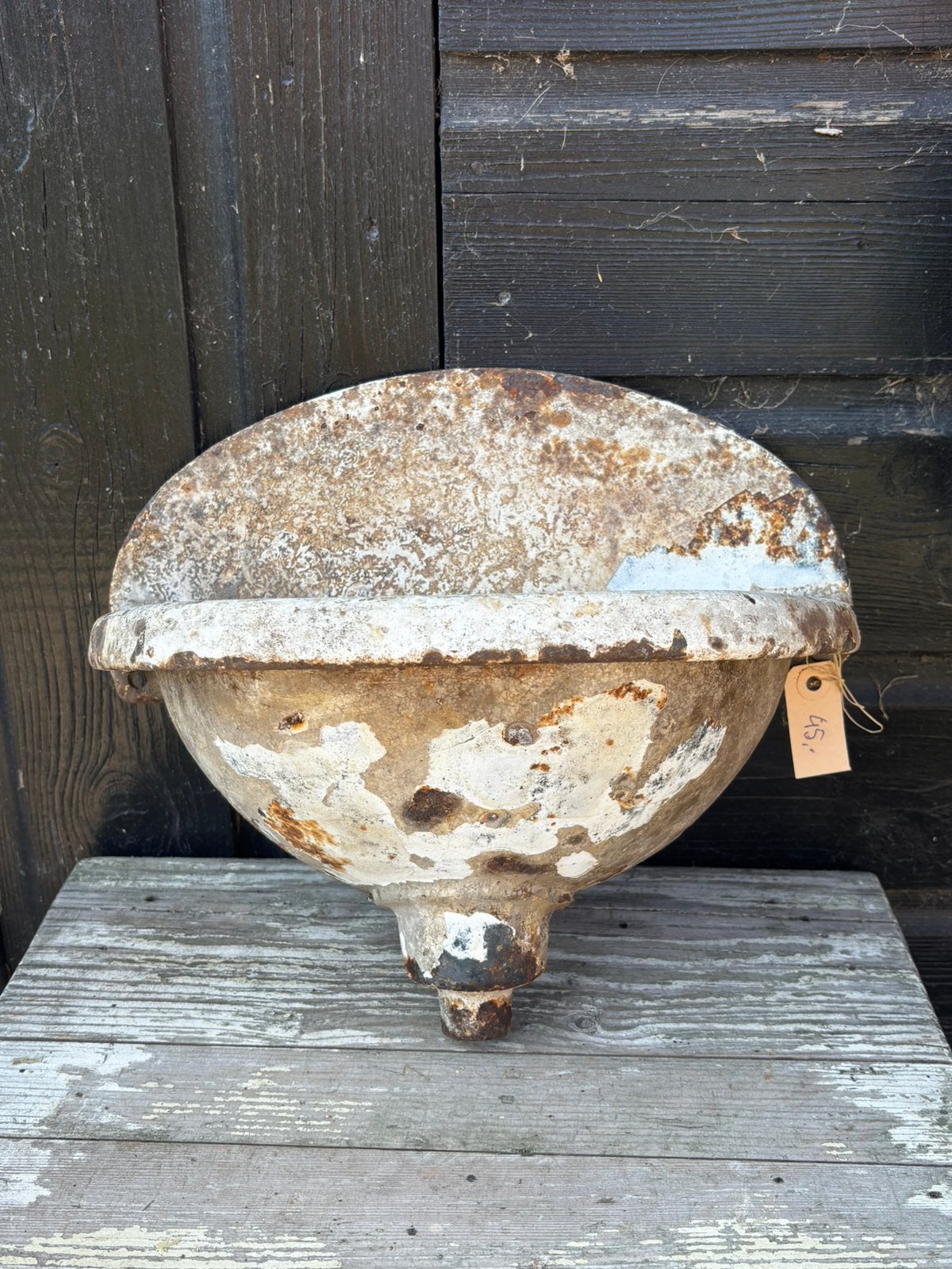 Antiek ijzeren wasbakje, Antiek en Kunst, Curiosa en Brocante, Ophalen of Verzenden