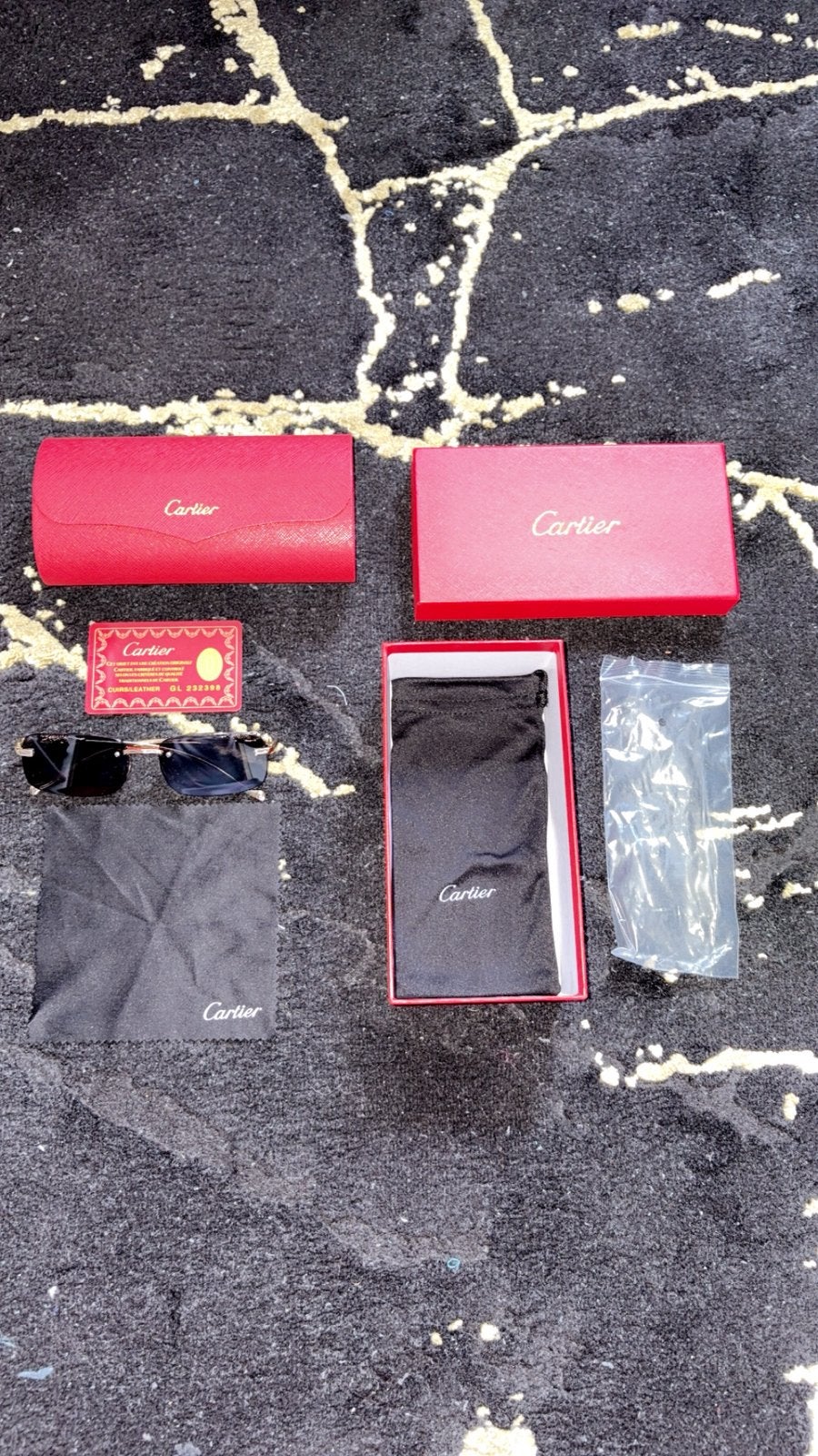 Cartier bril met alle toebehoren, Ophalen of Verzenden, Nieuw, Rood, Bril