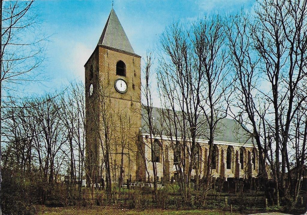 Ch977 Gelopen ansichtkaart n h kerk buitenpost, Verzamelen, Ansichtkaarten | Nederland, Ophalen of Verzenden, 1980 tot heden, Gelopen