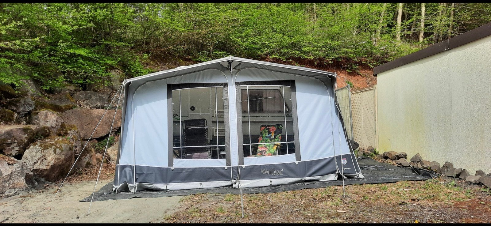 Walker Voortent Maat 5 (722-769) met Carbon Frame, Caravans en Kamperen, Voortenten en Luifels, Ophalen, Gebruikt, Walker Campingstyle