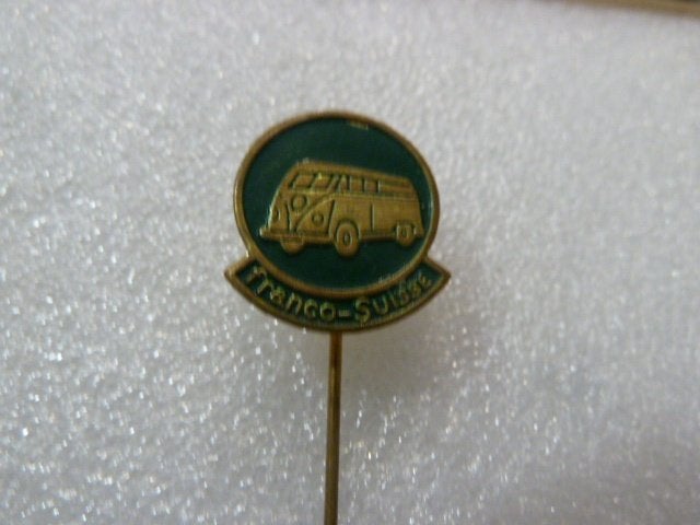 Vintage Franco-Suisse VW Bus Speldje/Pin, Verzamelen, Ophalen of Verzenden, Gebruikt, Transport, Speldje of Pin