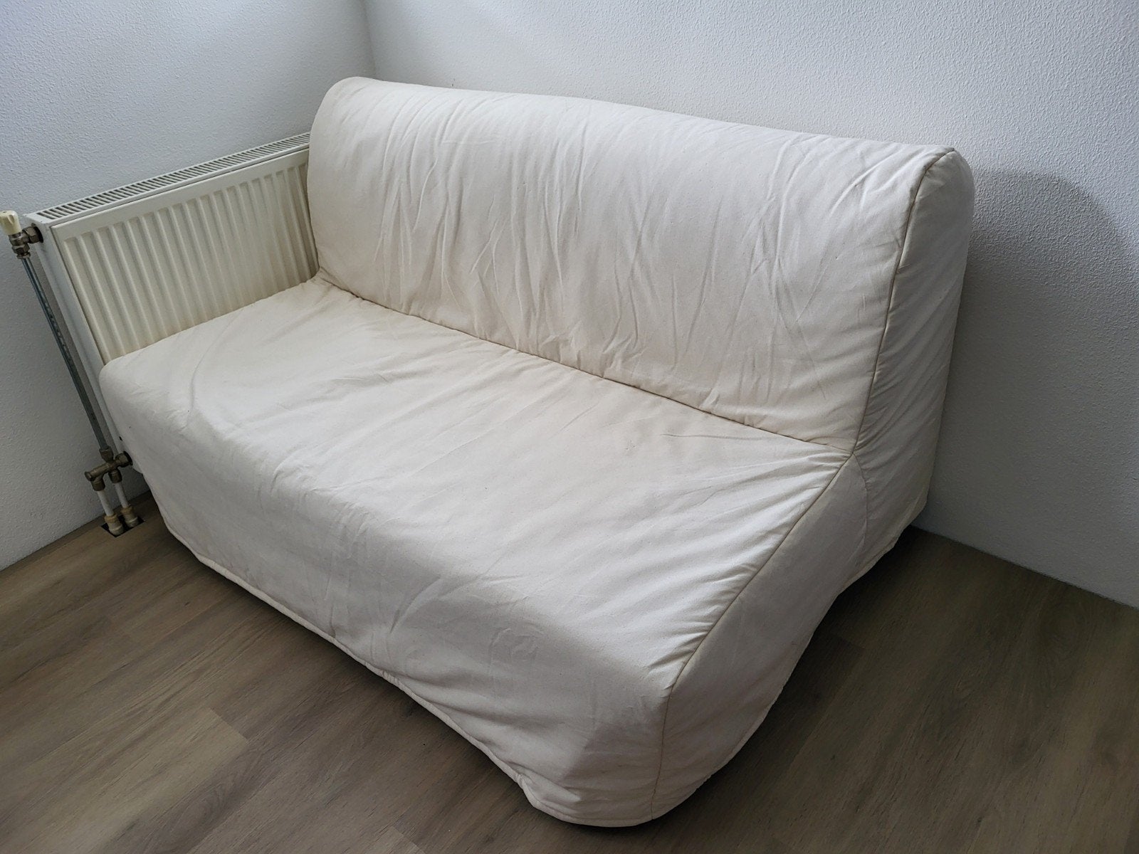 Nieuwe IKEA Lycksele Lövås 2-zits slaapbank, Ophalen, 140 cm, 200 cm, Grijs