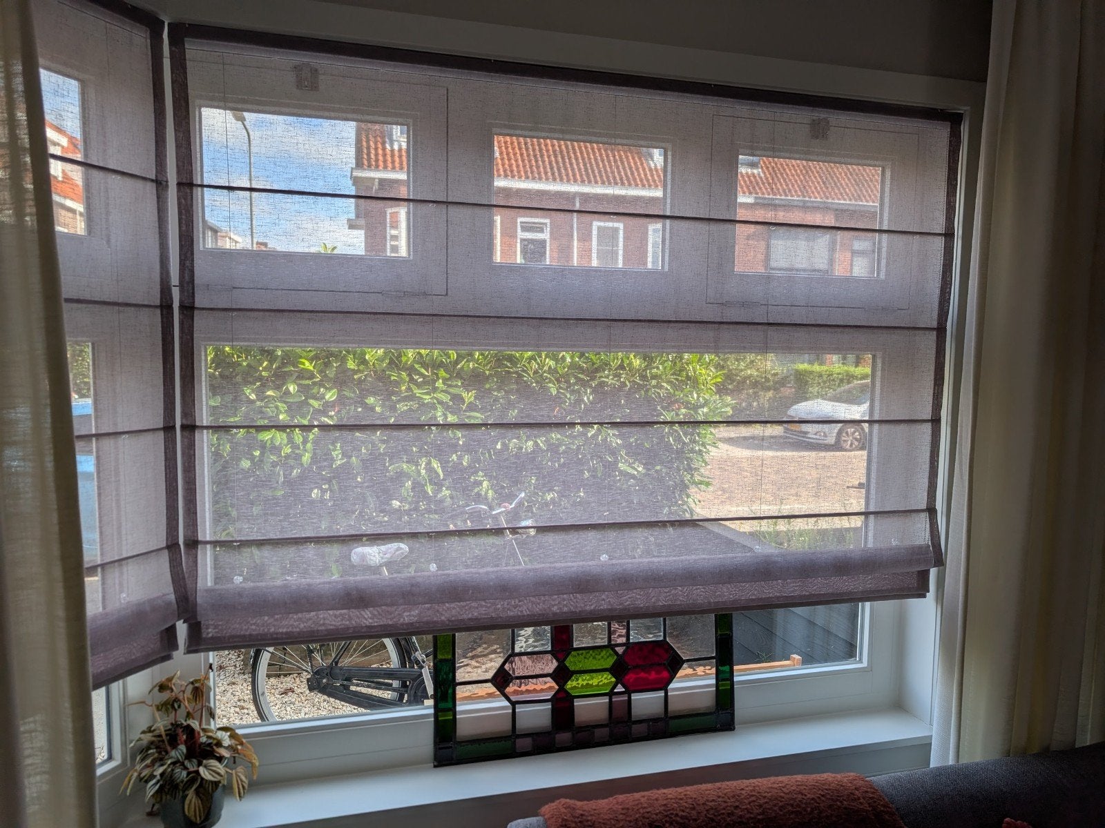 3 Veneta vouwgordijnen lichtpaars (maten in beschrijving), Huis en Inrichting, Ophalen, Overige merken, Paars, Vouwgordijn