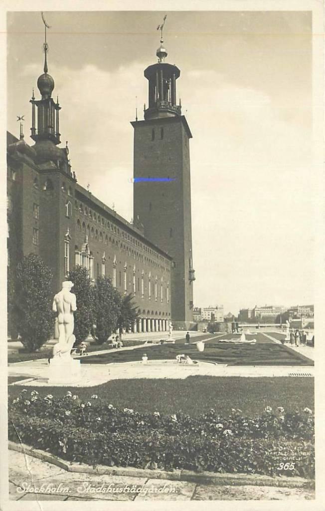 381-355-039 Stockholm Stadshustradgarden, Verzenden, Voor 1920, Overig Europa