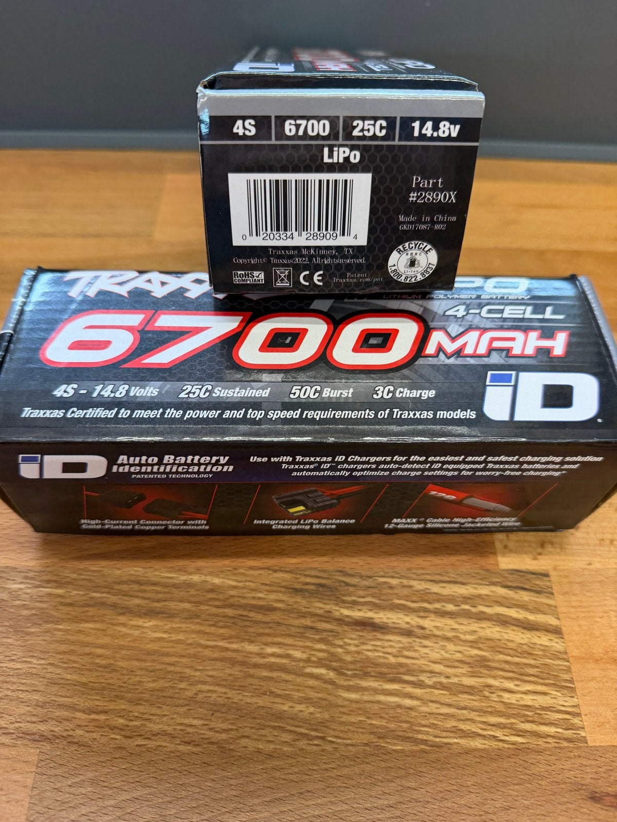 Traxxas 4S 6700mAh 14.8V LiPo Batterij (2 stuks), Hobby en Vrije tijd, Modelbouw | Radiografisch | Auto's, Elektro, Nieuw, Ophalen of Verzenden