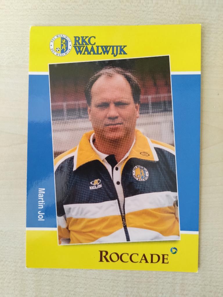 Spelerskaart Martin Jol RKC Waalwijk 2000-2001, Verzamelen, Sportartikelen en Voetbal, Verzenden, Zo goed als nieuw, Overige binnenlandse clubs