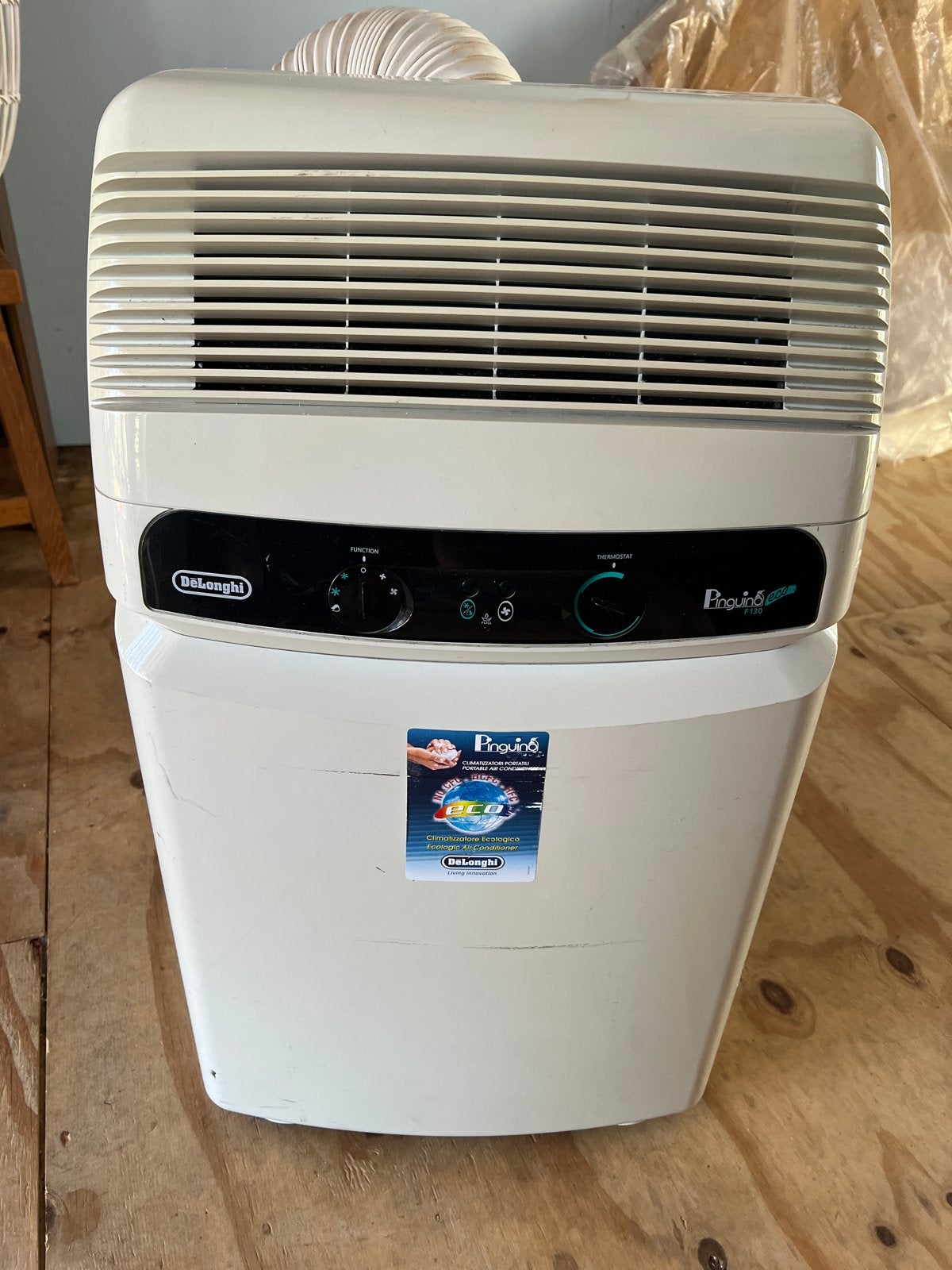 DeLonghi Pinguino PAC F130 ECO Mobiele Airco, Ophalen, Gebruikt, Minder dan 60 m³, 3 snelheden of meer