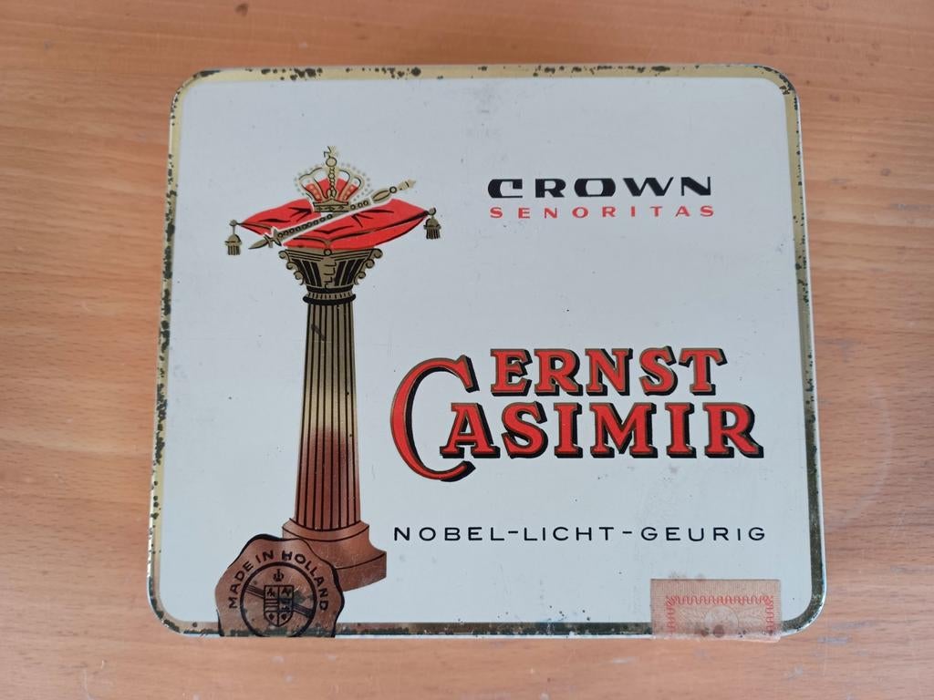 Vintage Ernst Casimir Crown Senoritas sigarenblik, Ophalen of Verzenden, Gebruikt, Overige, Overige merken