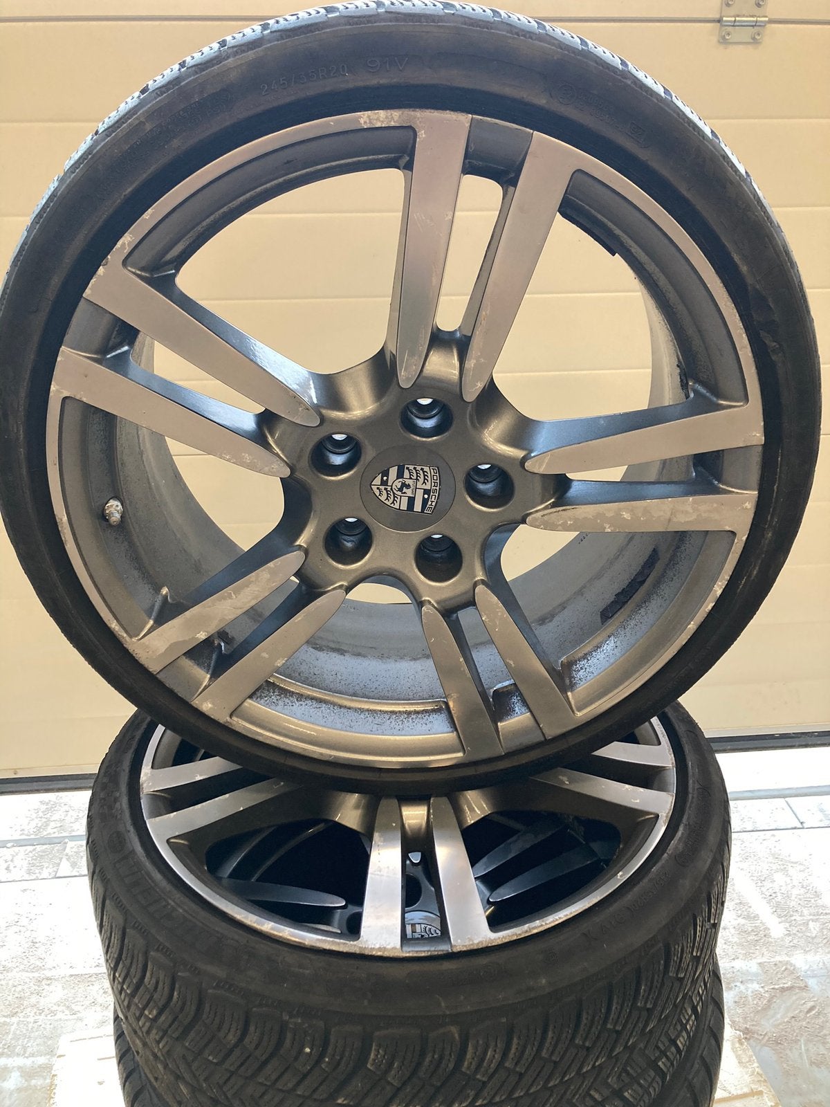Porsche breedset 20 inch met winterband, imitatie, Auto-onderdelen, Banden en Velgen, Ophalen, Banden en Velgen, Winterbanden