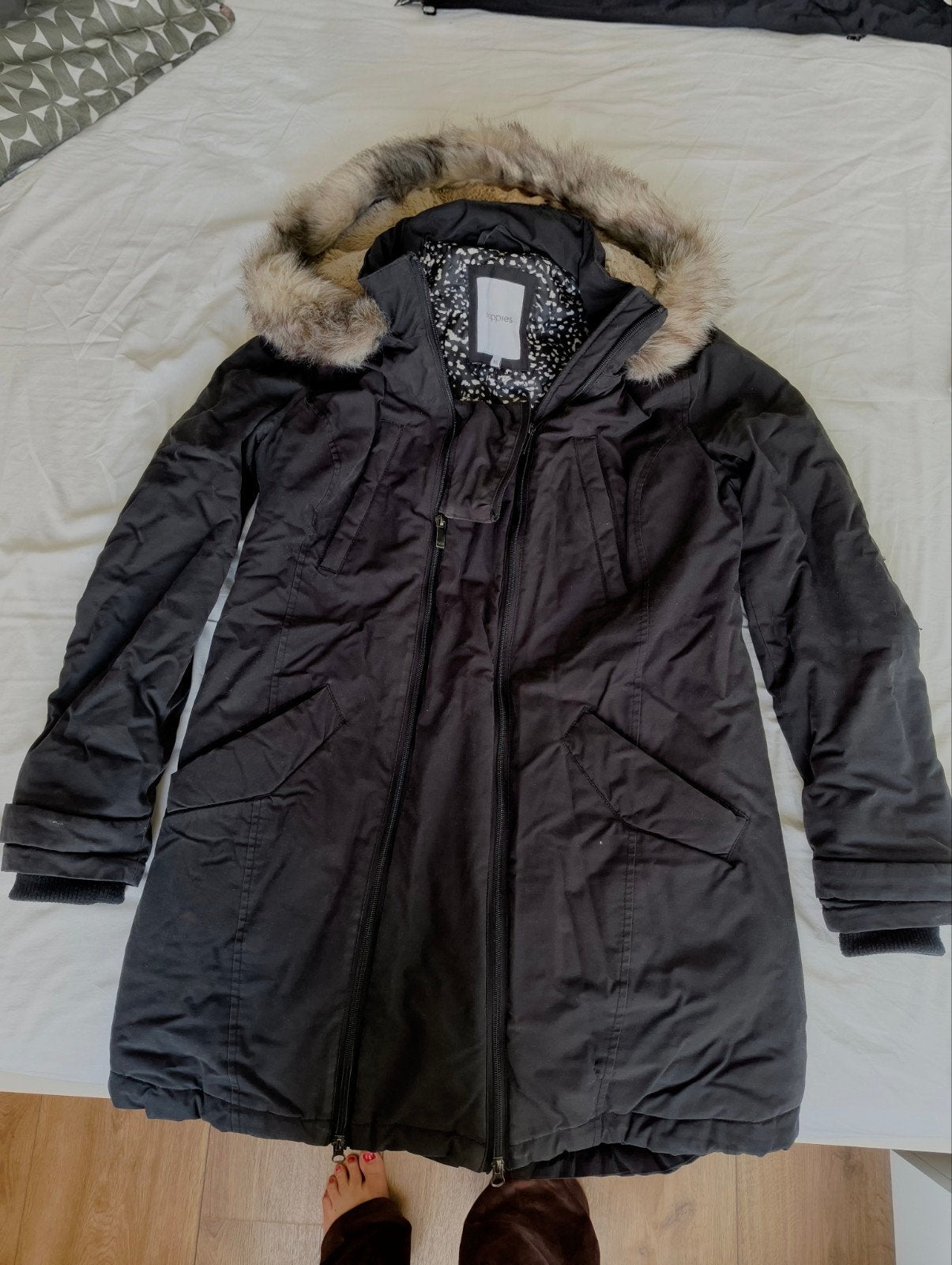 Winterjas Noppies Maternity XS, Kleding | Dames, Positiekleding, Ophalen, Zo goed als nieuw, Zwart
