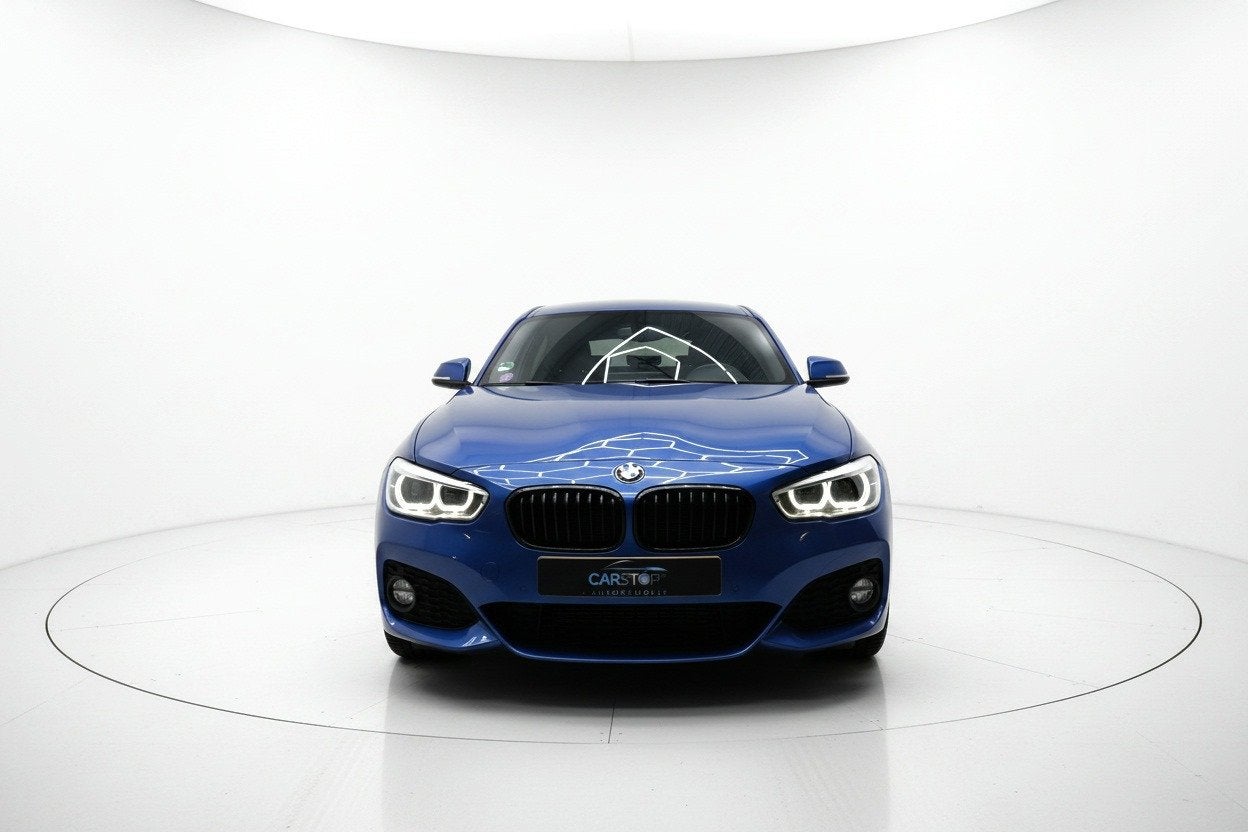 BMW 1-serie 118i M Sport Edition LEER PDC SFEER NAP, Auto's, BMW, Gebruikt, Blauw, Automatische klimaatregeling, Bedrijf