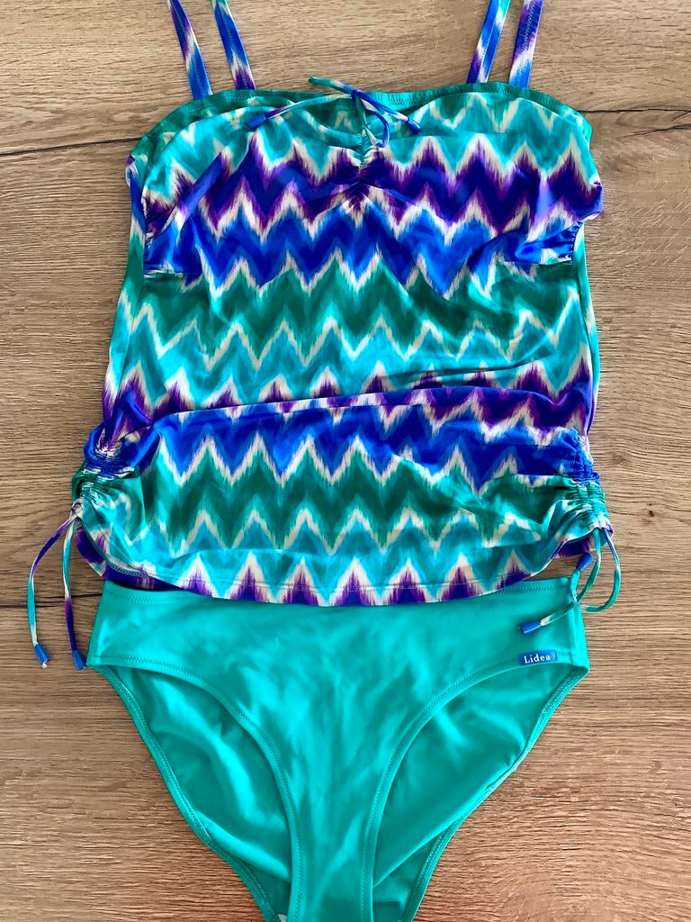 Lidea 42E tankini bbh broekje 42 groen met blauw, Kleding | Dames, Badmode en Zwemkleding, Gedragen, Bikini, Groen, Verzenden