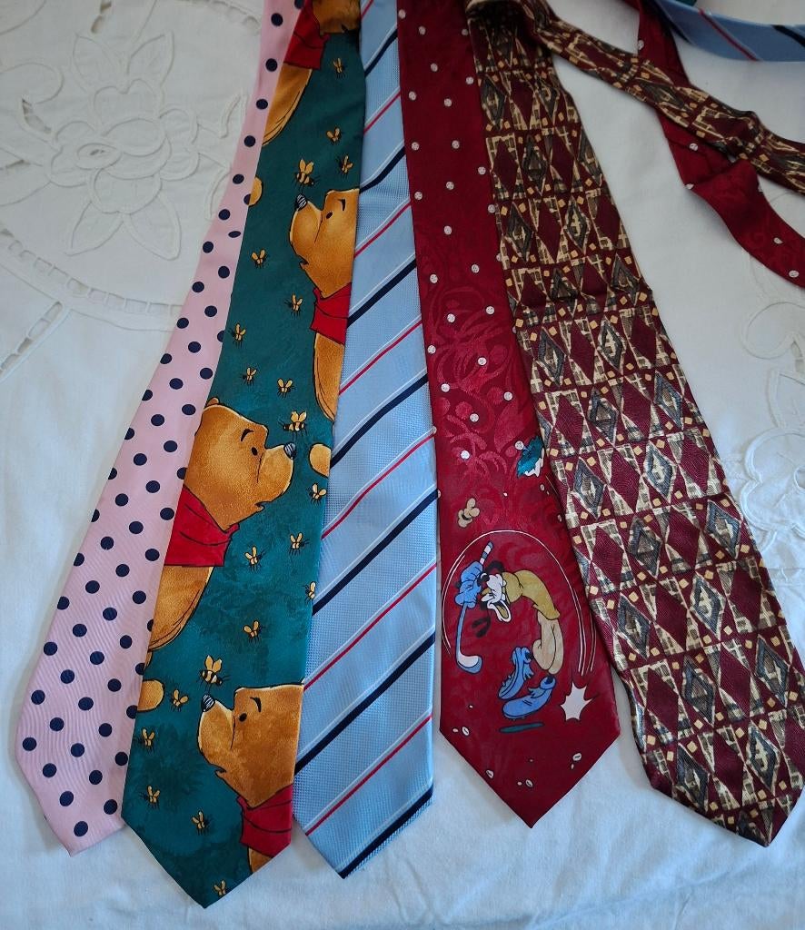 mooie en grappige set zijden stropdassen, Kleding | Heren, Stropdassen, Verzenden, Zo goed als nieuw, Overige kleuren