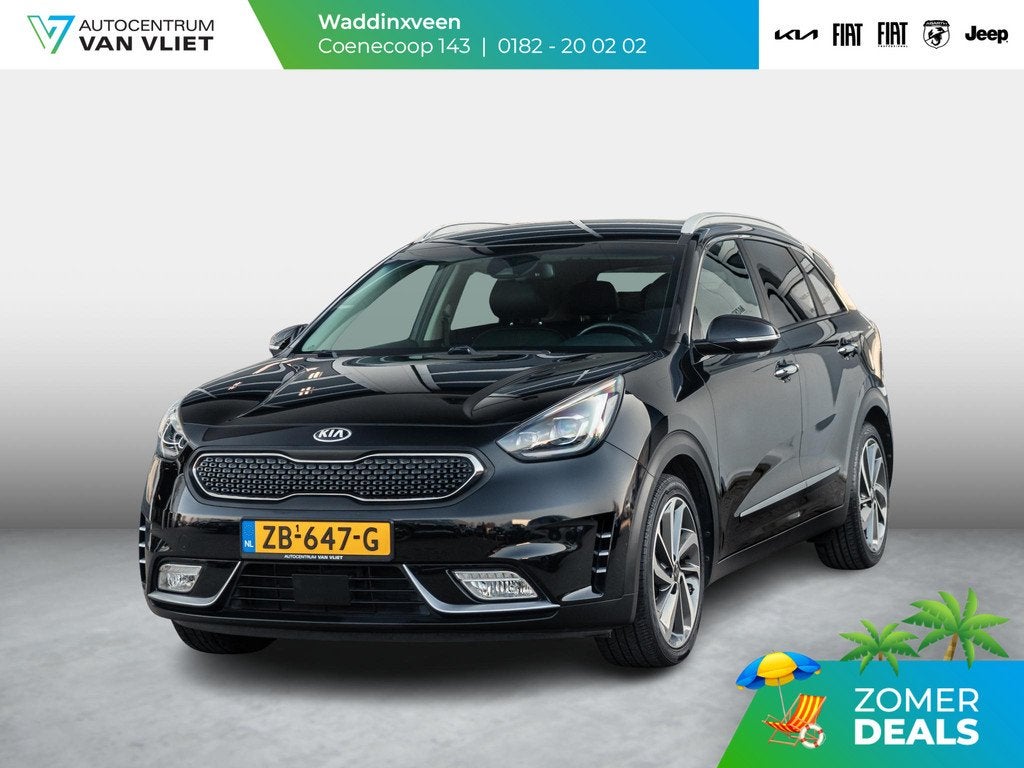 Kia Niro 1.6 GDi Hybrid ExecutiveLine l lederen bekleding l, Auto's, Kia, 12 maanden, Gebruikt, Euro 6, 1390 kg