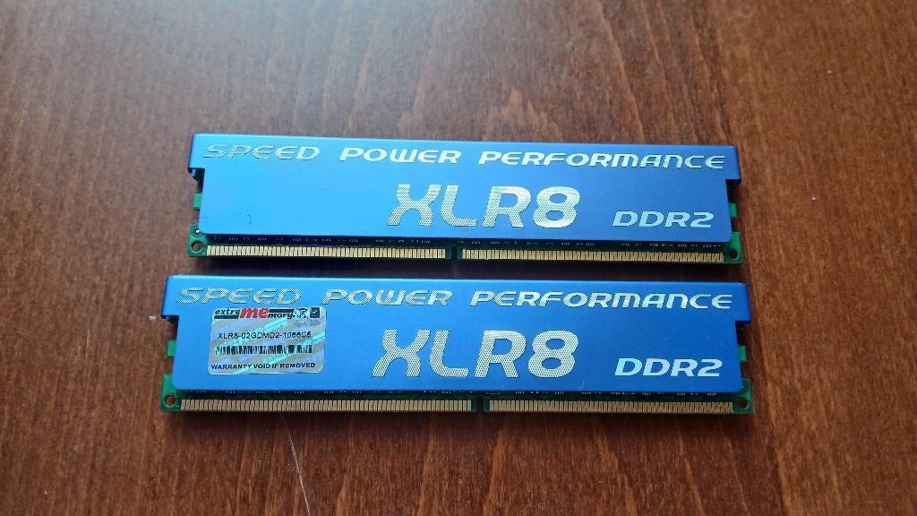 4GB (2x2GB) PNY XLR8 DDR2-1066, Computers en Software, RAM geheugen, Ophalen of Verzenden, Zo goed als nieuw, DDR2, Desktop