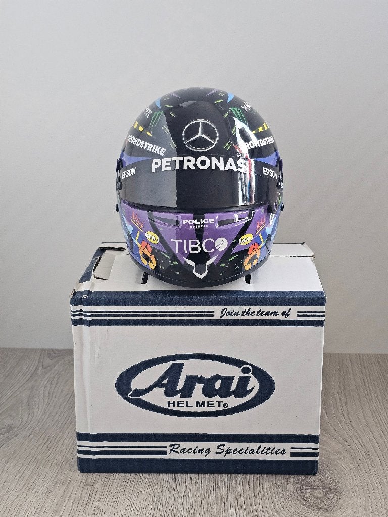 Helm 1:2, Lewis Hamilton # 44, 2021 British GP. ARAI, Ophalen of Verzenden, Zo goed als nieuw, Formule 1