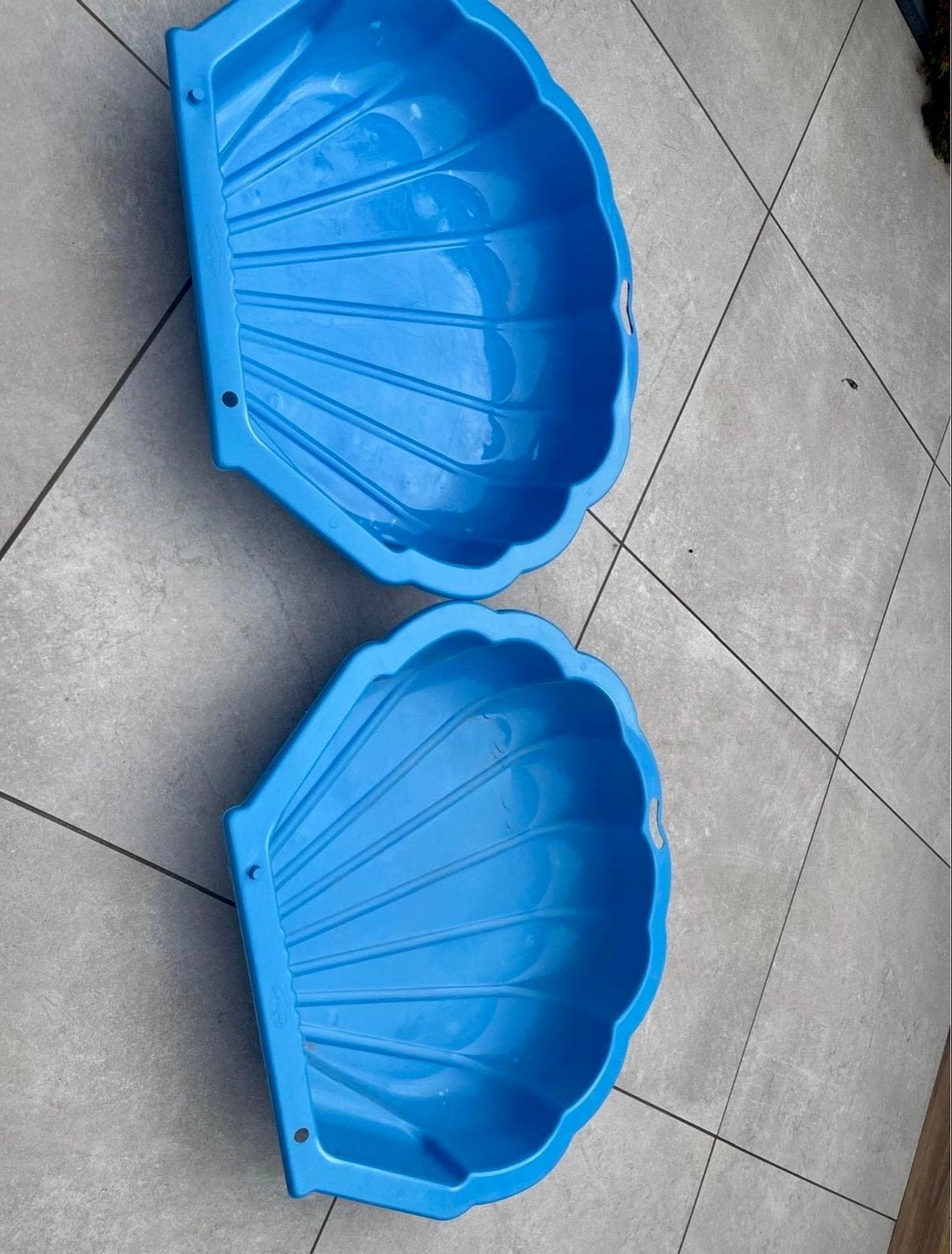 Blauwe schelp zandbak/zwembadje voor kinderen, Ophalen, Gebruikt