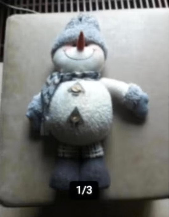 Kerst knuffel sneeuwpop hoogte 50 cm, Ophalen of Verzenden, Zo goed als nieuw