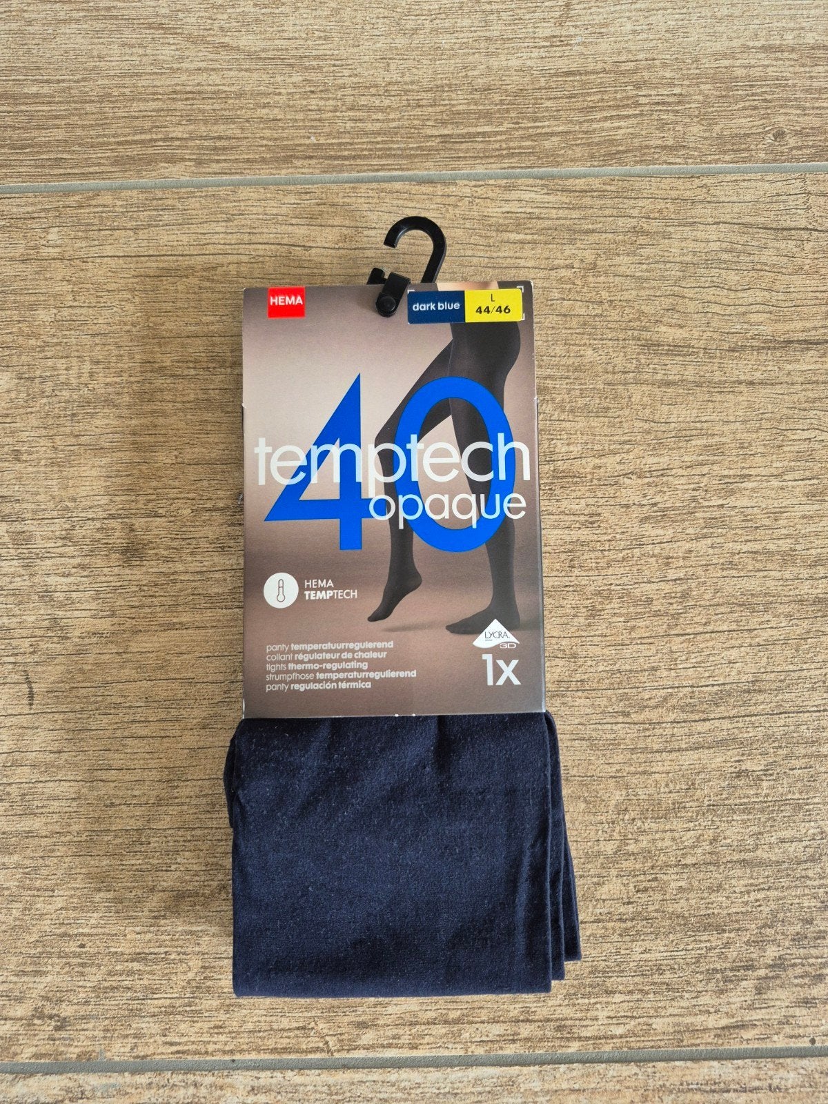 Panty Opaque temp tech 40 denier, dark blue, maat L (44/46), Blauw, Nieuw, Ophalen of Verzenden, Maat 44/46 (L)