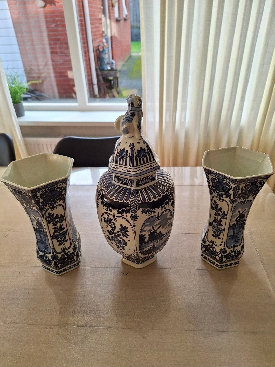 Delfts Blauw kaststel 3 delig, Ophalen