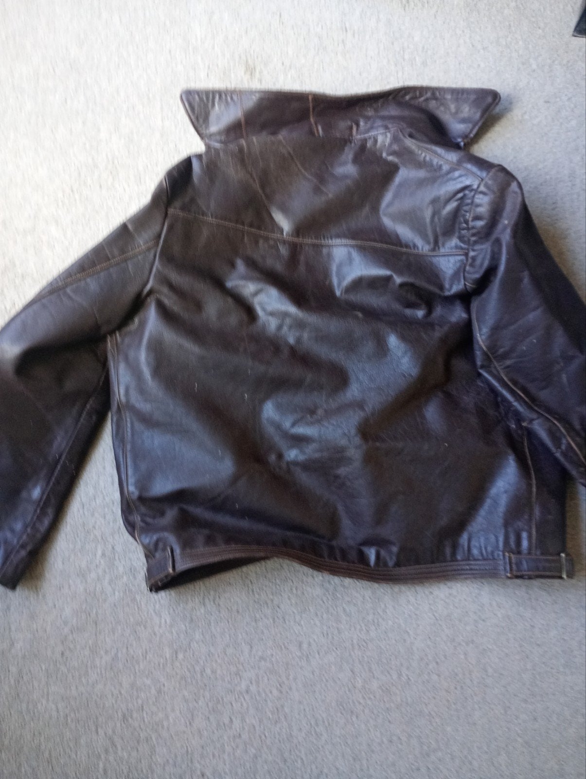 leren jas vintage brommer motor, Motoren, Ophalen, Tweedehands, Jas | leer