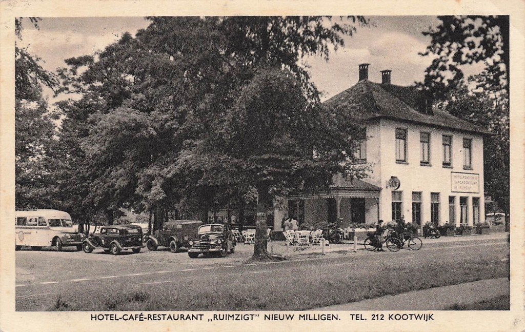 JP909 Kootwijk Hotel Ruimzigt Nieuw Milligen 1934, Ophalen of Verzenden, 1920 tot 1940, Gelopen, Gelderland