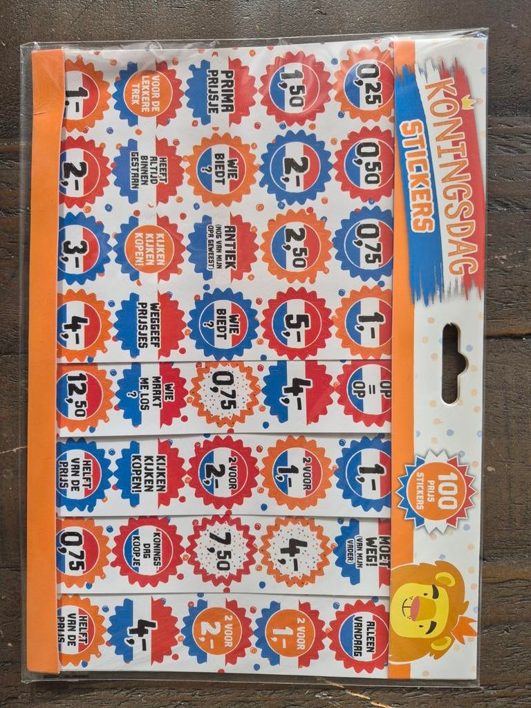 KONINGSDAG STICKERS, Ophalen, Nieuw