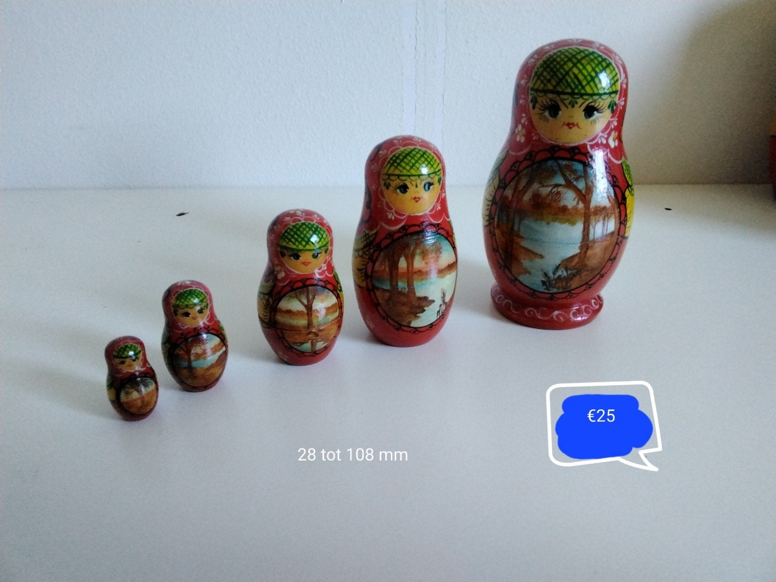 Set van 5 Russische Matroesjka poppen, Verzamelen, Poppetjes en Figuurtjes, Ophalen of Verzenden, Gebruikt