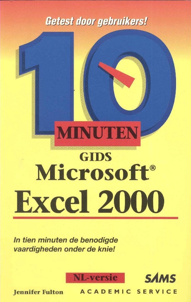 Fulton, J. - 10 Minuten gids Microsoft Excel 2000, Ophalen of Verzenden, Gelezen, Overige onderwerpen