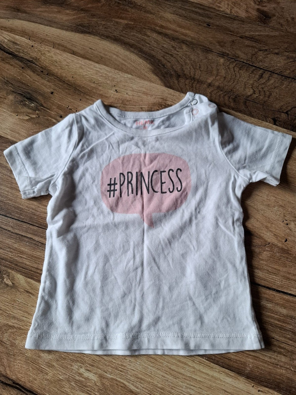 3 schattige baby T-shirts (Minnie Mouse, #Princess, Ananas), Ophalen of Verzenden, Gebruikt, Diverse, Meisje
