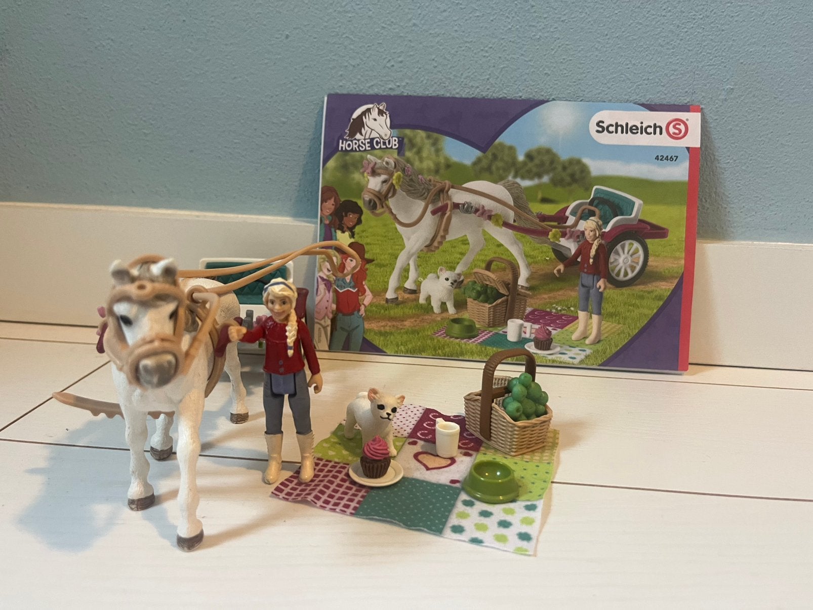 Schleich set 42467 (koets), Verzamelen, Ophalen of Verzenden, Gebruikt