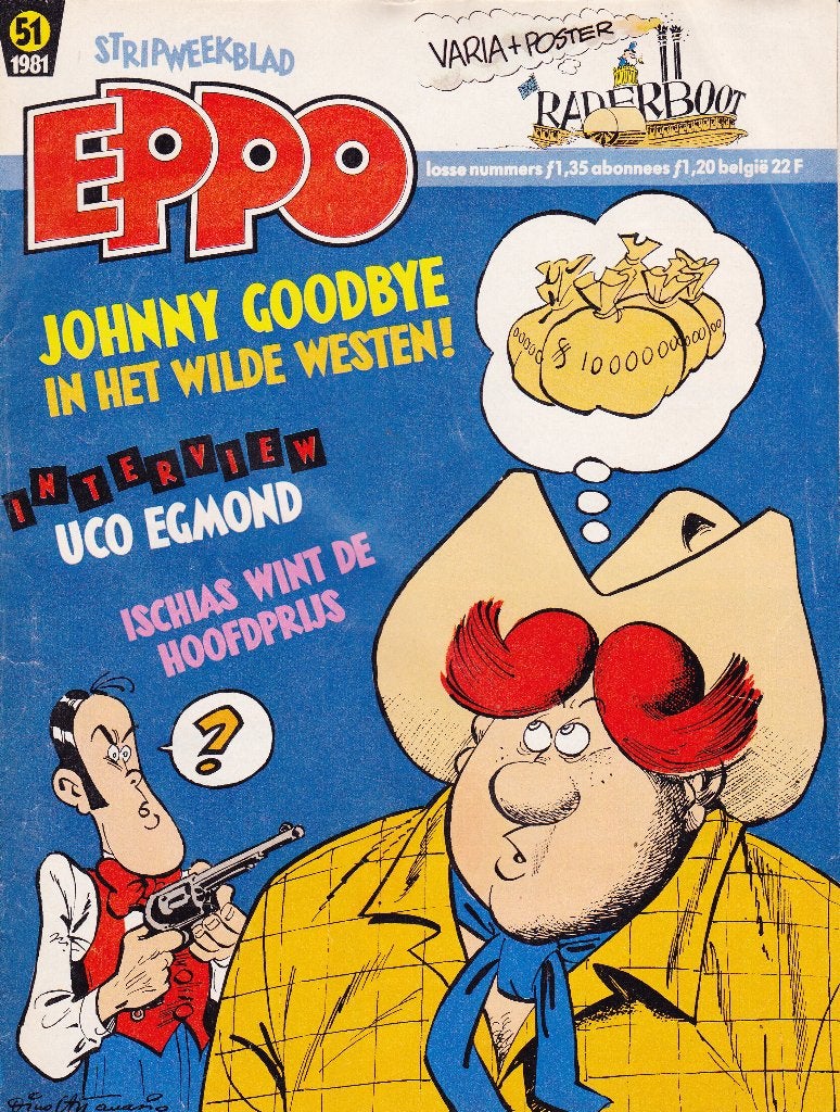 Weekblad Eppo 1981 (eerste reeks): nummers 51, 52 en 53, Boeken, Gelezen, Europa, Ophalen of Verzenden, Meerdere comics