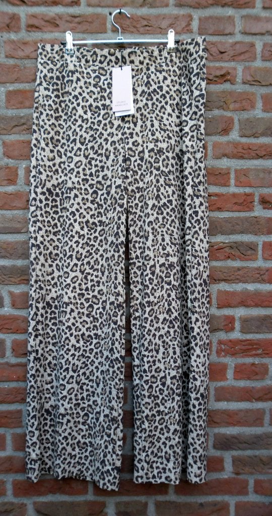 Studio Anneloes Leopard Print Broek Maat L, Studio Anneloes, Meerkleurig, Maat 42/44 (L), Nieuw