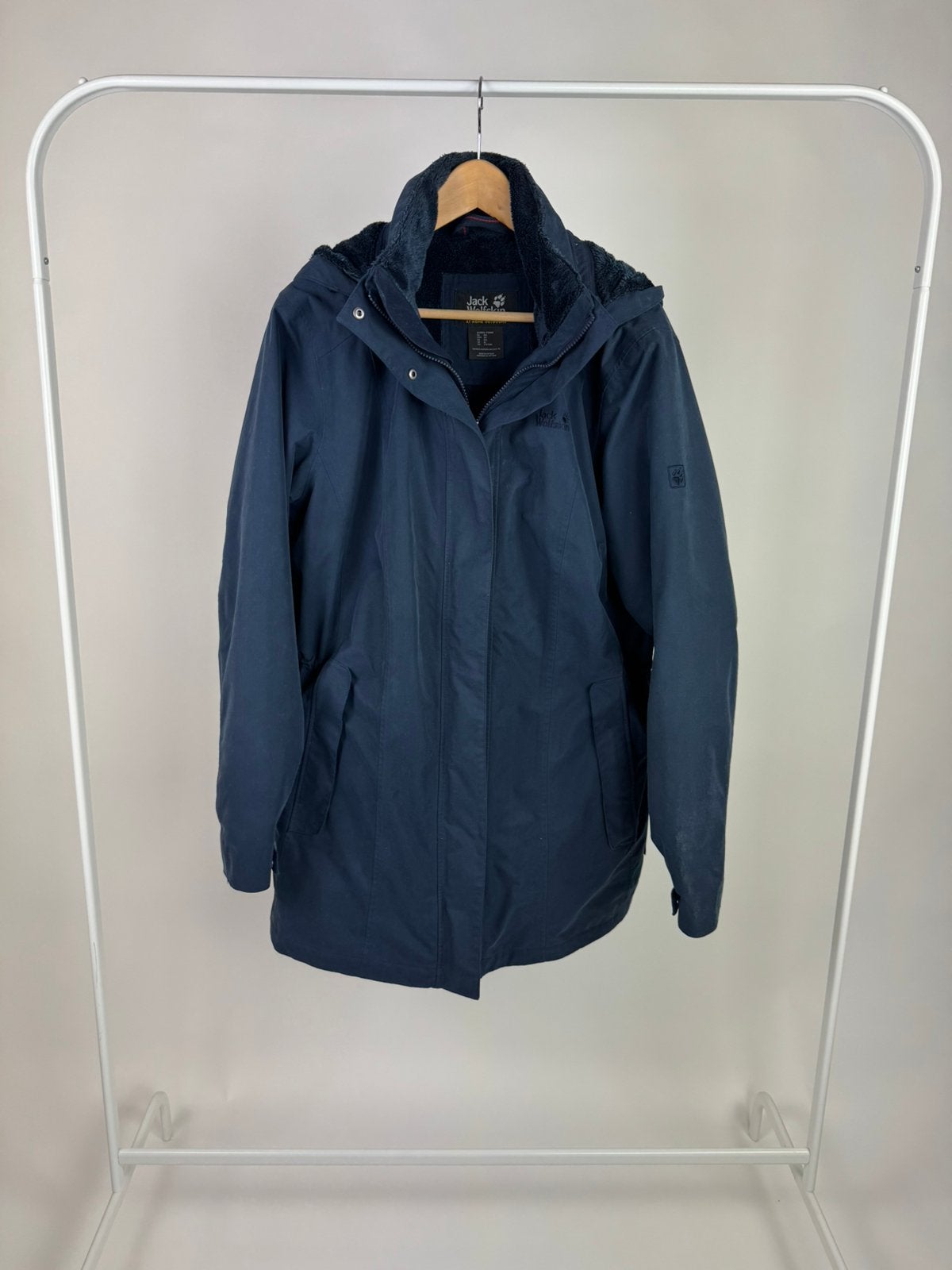 Jack Wolfskin Madison Avenue dames winterjas blauw – XXL /48, Ophalen of Verzenden, Zo goed als nieuw, Maat 46/48 (XL) of groter