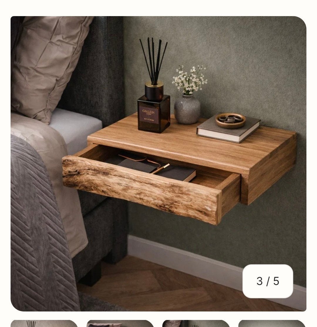 Set zwevende nachtkastjes, Huis en Inrichting, Slaapkamer | Nachtkastjes, Ophalen, Zo goed als nieuw, Minder dan 45 cm, Minder dan 55 cm