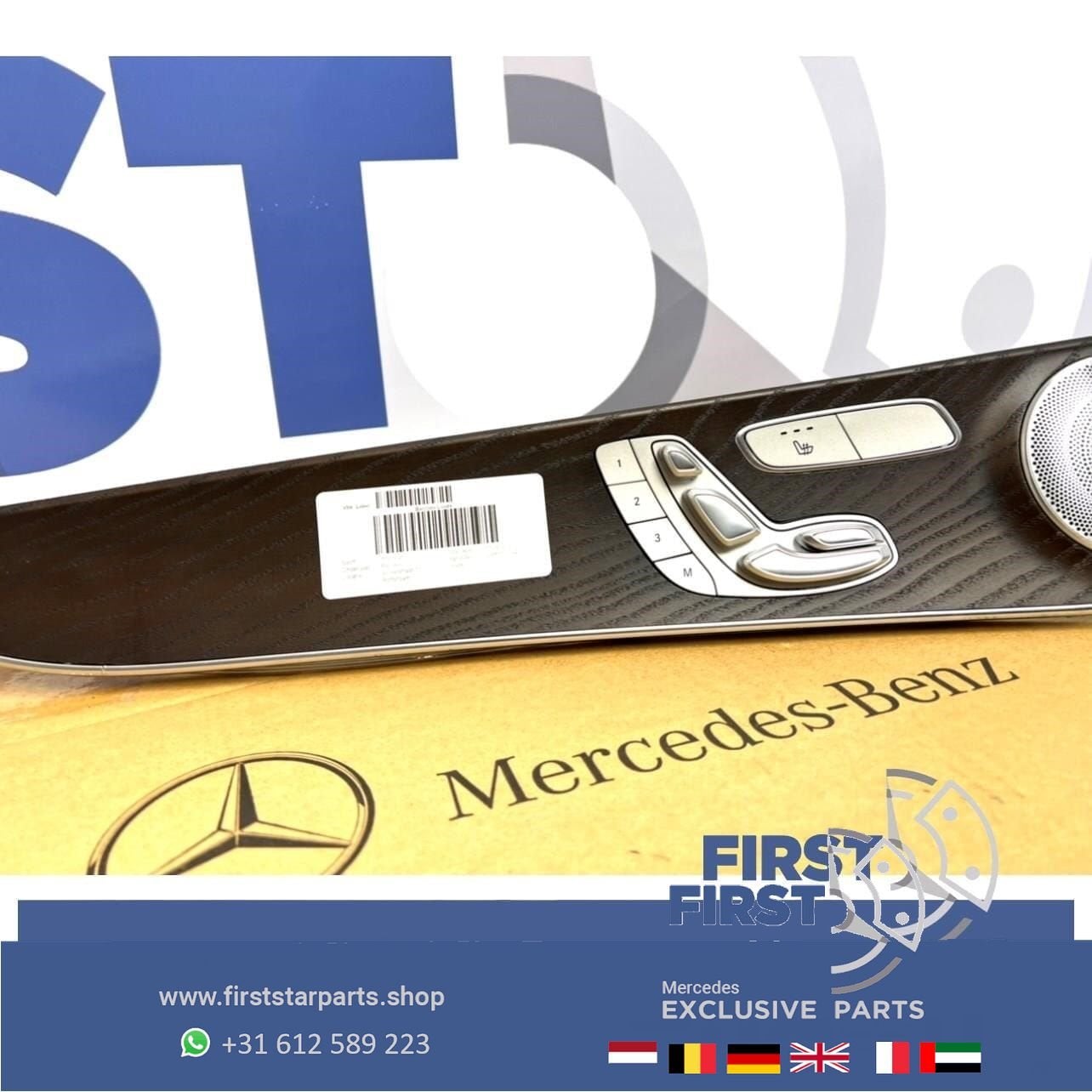 A205 C205 DEURLIJST LINKS HOUT BURMESTER memory Mercedes C K, Auto-onderdelen, Gebruikt, -, Ophalen of Verzenden, -