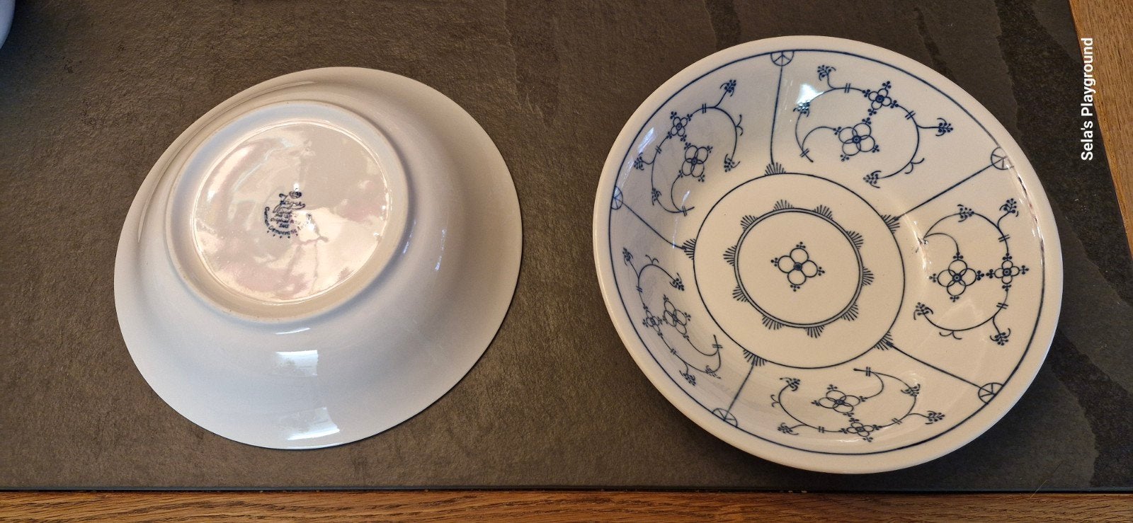 Twee diepe borden/kommen met Zwiebelmuster decor, Antiek en Kunst, Ophalen of Verzenden