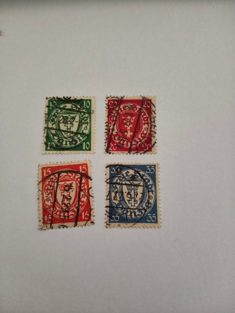 8455 freie stadt danzig kleine wapen 1924, Postzegels en Munten, Verzenden, BRD
