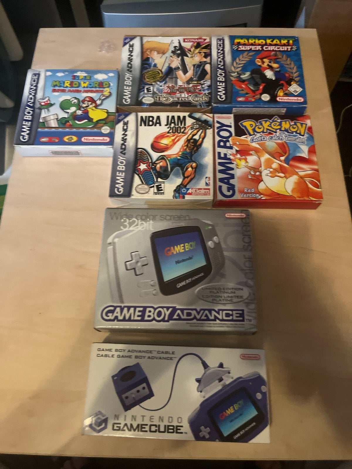Game Boy Advance Bundel: Console, Kabel & 5 Spellen, Avontuur en Actie, 1 speler, Ophalen of Verzenden, Zo goed als nieuw