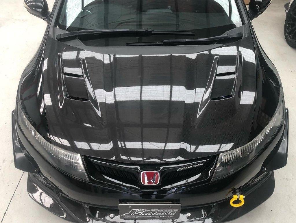 J'S Racing vented carbon motorkap - Honda Civic Type-R FN2, Ophalen of Verzenden