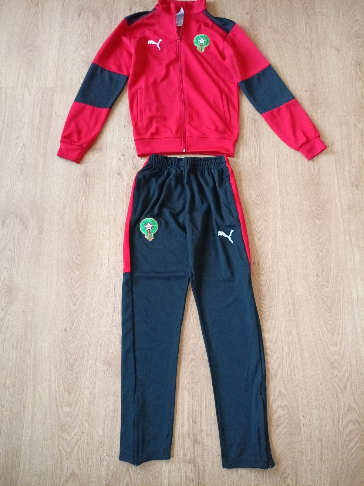 Puma Marokko Trainingspak - Rood/Zwart, Puma, Overige maten, Ophalen of Verzenden, Zo goed als nieuw