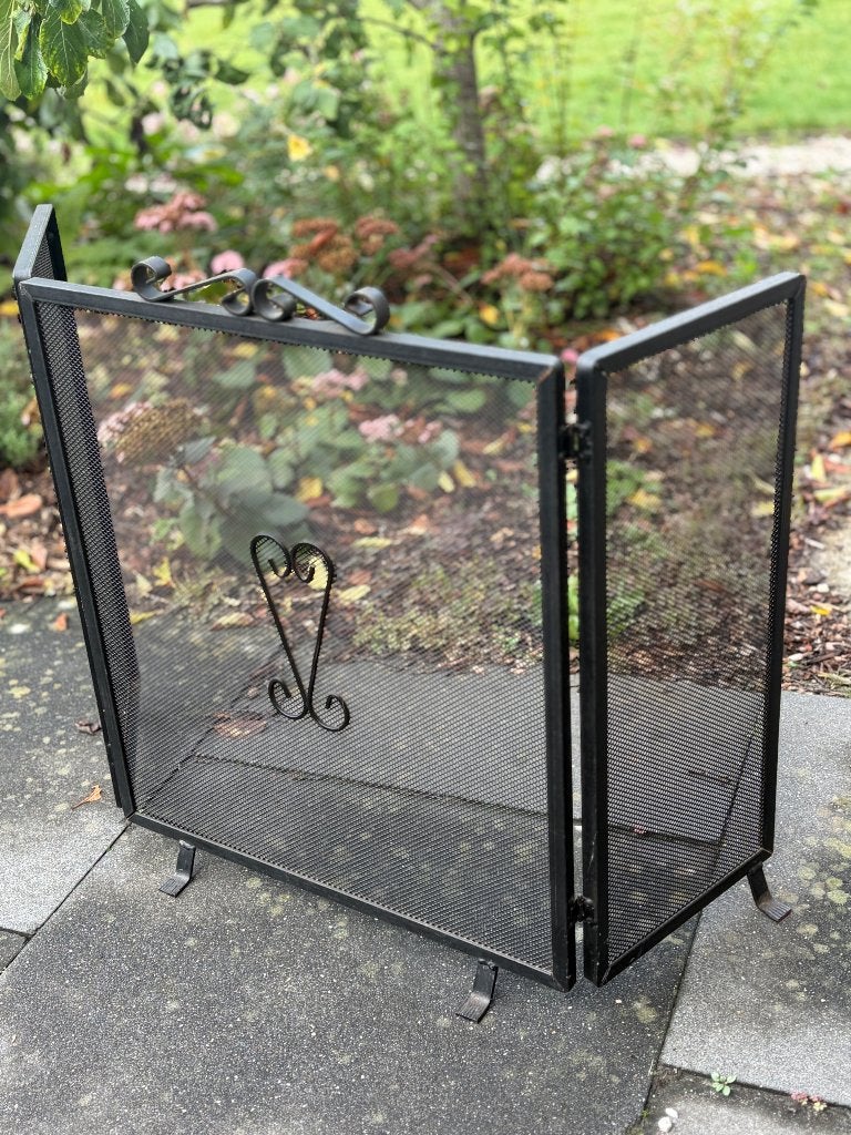 haardscherm / vonkenscherm, Ophalen of Verzenden, Gebruikt, Vrijstaande haard, Elektrische haard