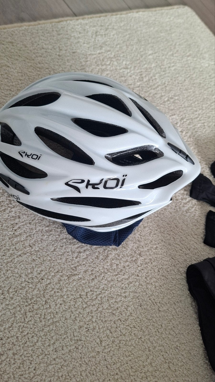 Ekoi fietshelm met extra's - Maat S-M (52-58 cm), Fietsen en Brommers, S, Gebruikt, Ophalen of Verzenden, Heer of Dame