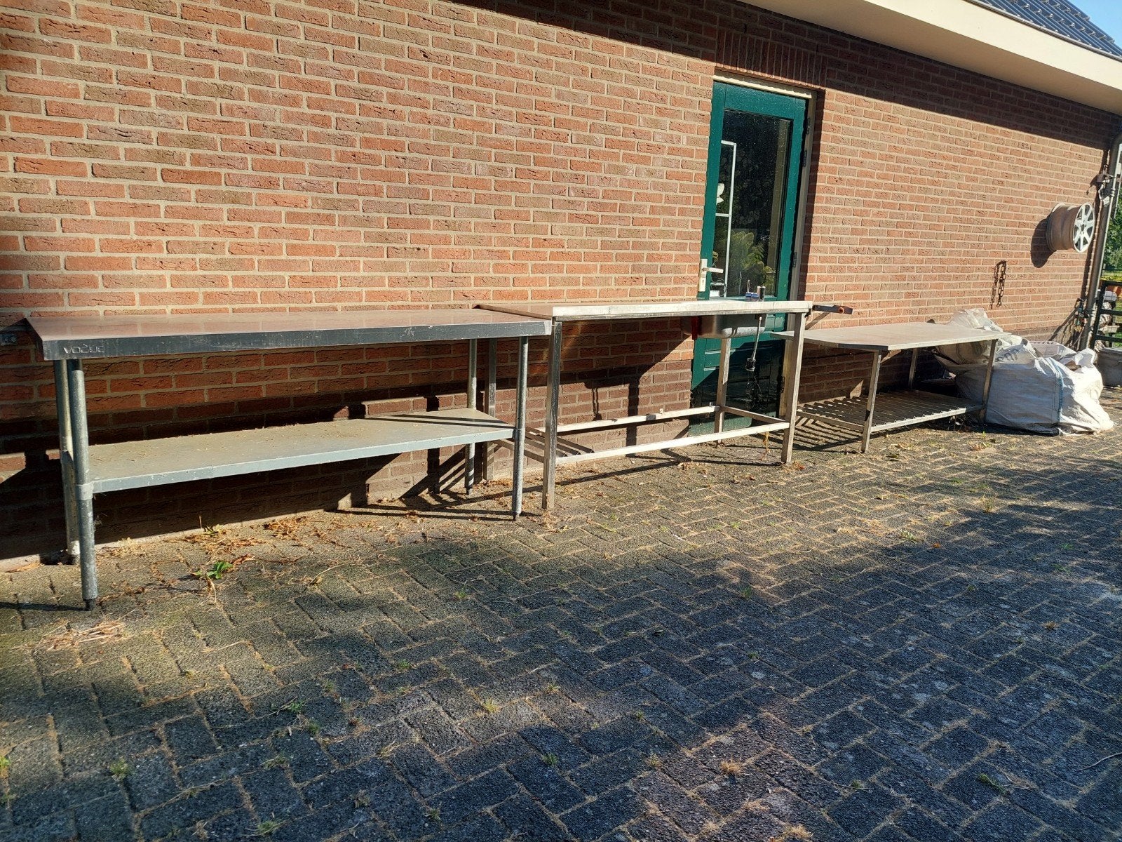 Horeca rvs werktafels 3x, Ophalen