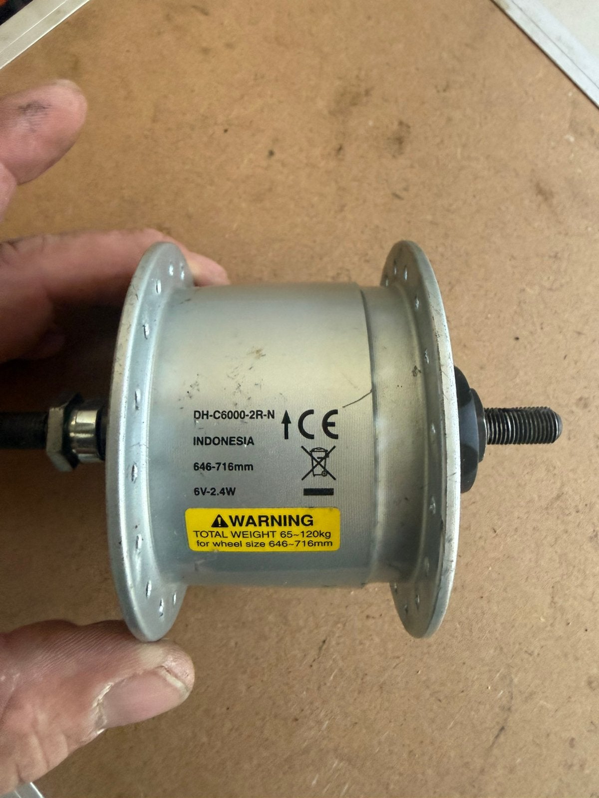 4 Diverse Shimano naafdynamo ‘s, Fietsen en Brommers, Ophalen of Verzenden, Gebruikt, Wiel, Aluminium