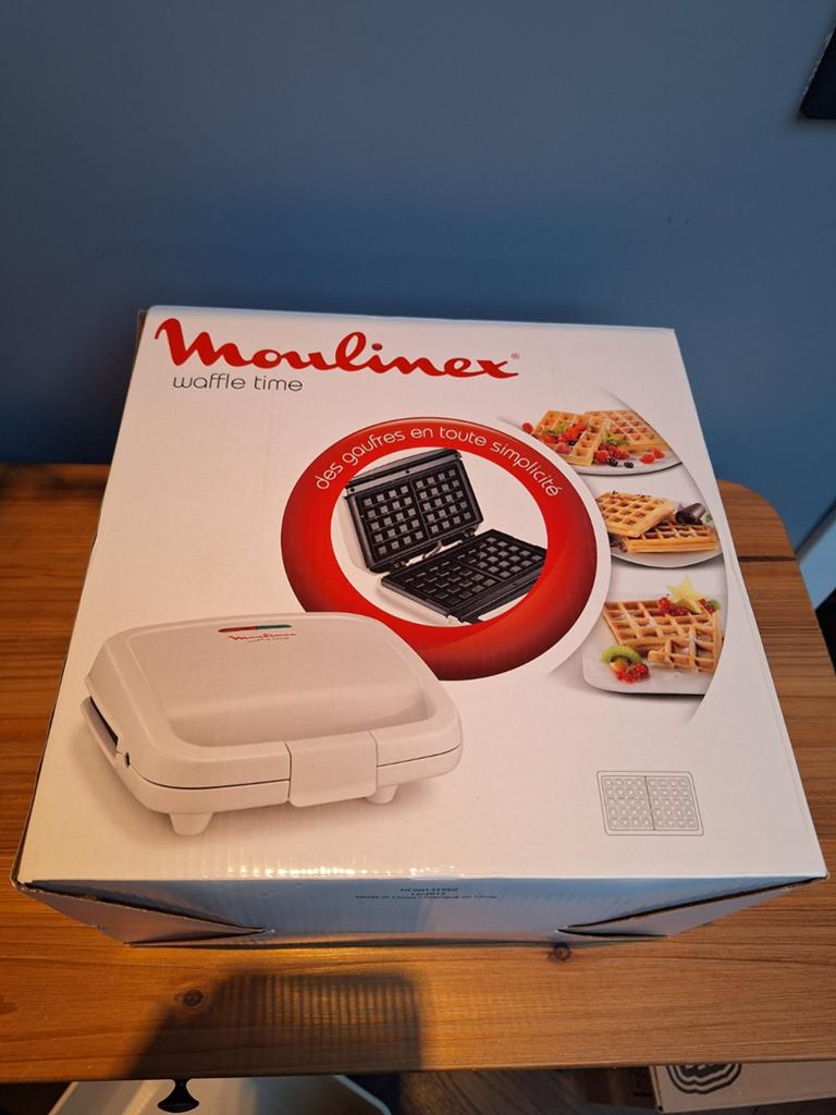 1 keer gebruikt - Moulinex Wafel Time wafelijzer., Ophalen of Verzenden