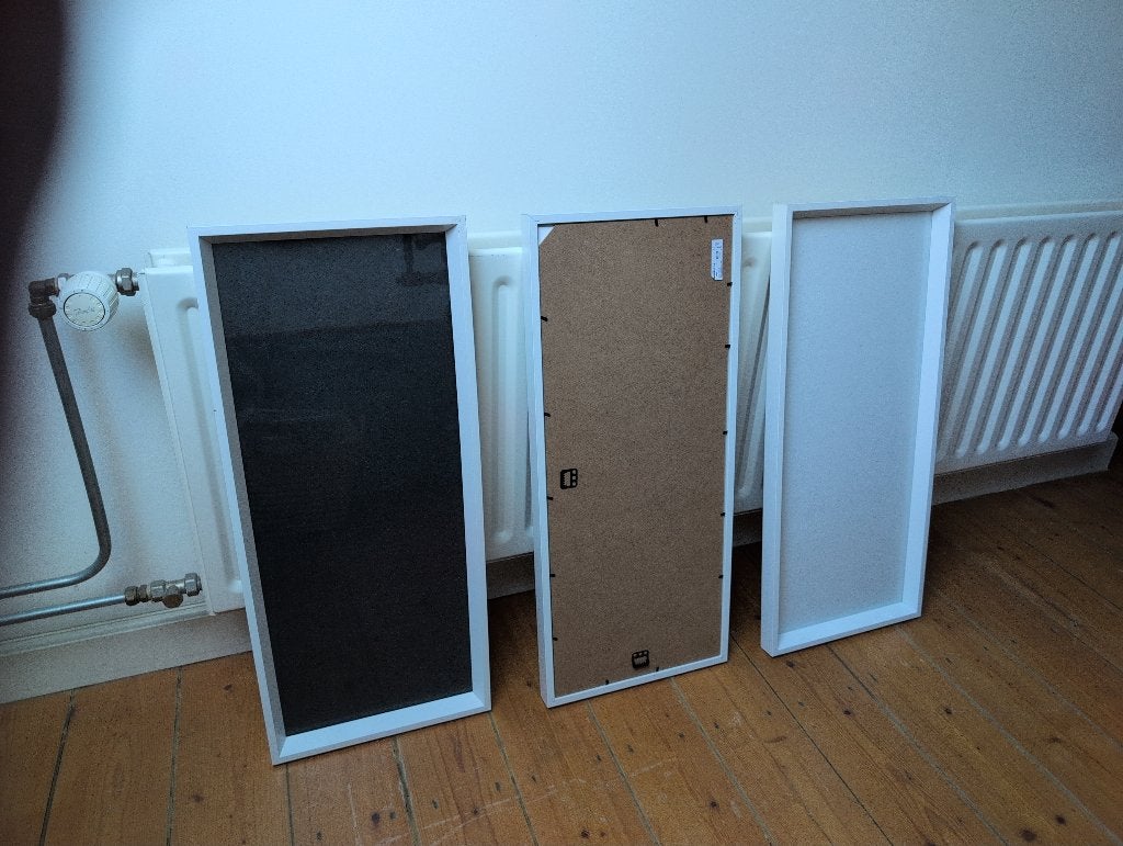 3 schilderijlijsten met glas, Ophalen, Gebruikt, Ingelijst werk, Glas